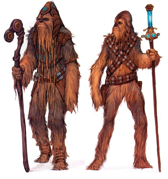 Concept art of "Chewbacca's father" for Revenge of the Sith