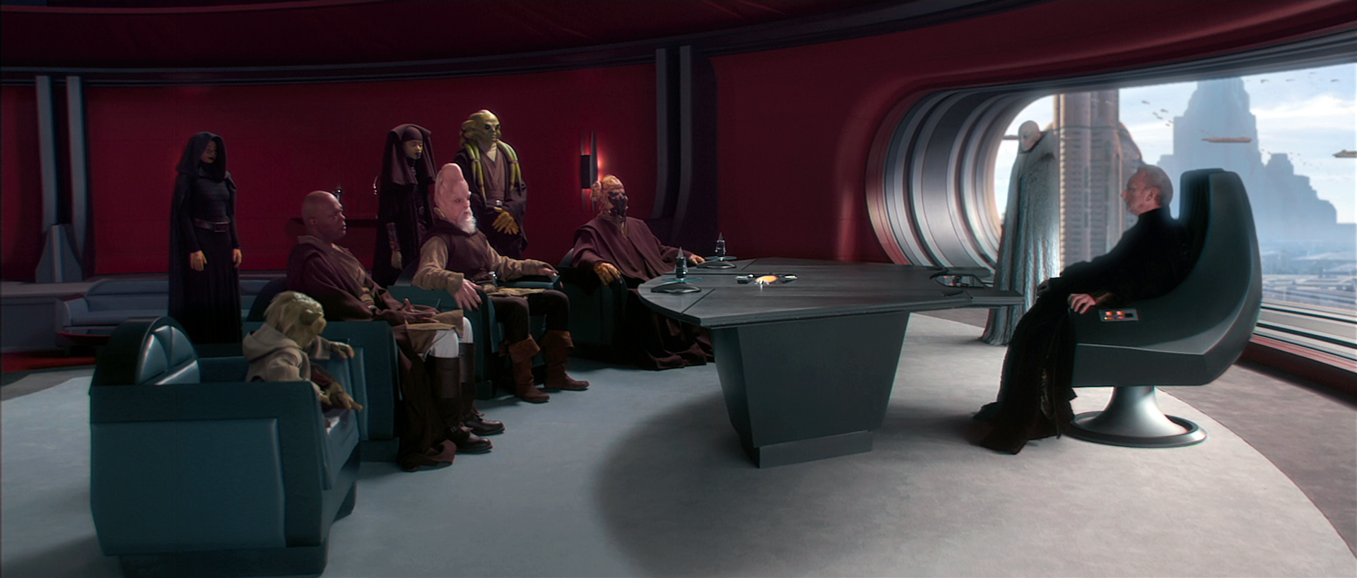 Sly Moore was the aide of Supreme Chancellor Sheev Palpatine during the last years of the Galactic Republic.