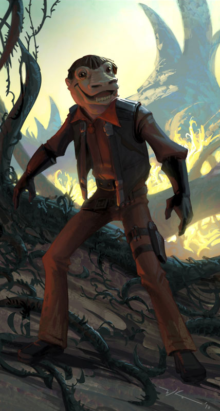 Conceptual artwork of Katt Mol for "Padawan Lost"