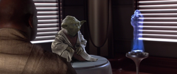 Obi Wan rapporteerd aan Yoda en Mace Windu