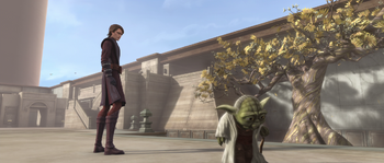 Yoda Anakin courtyard