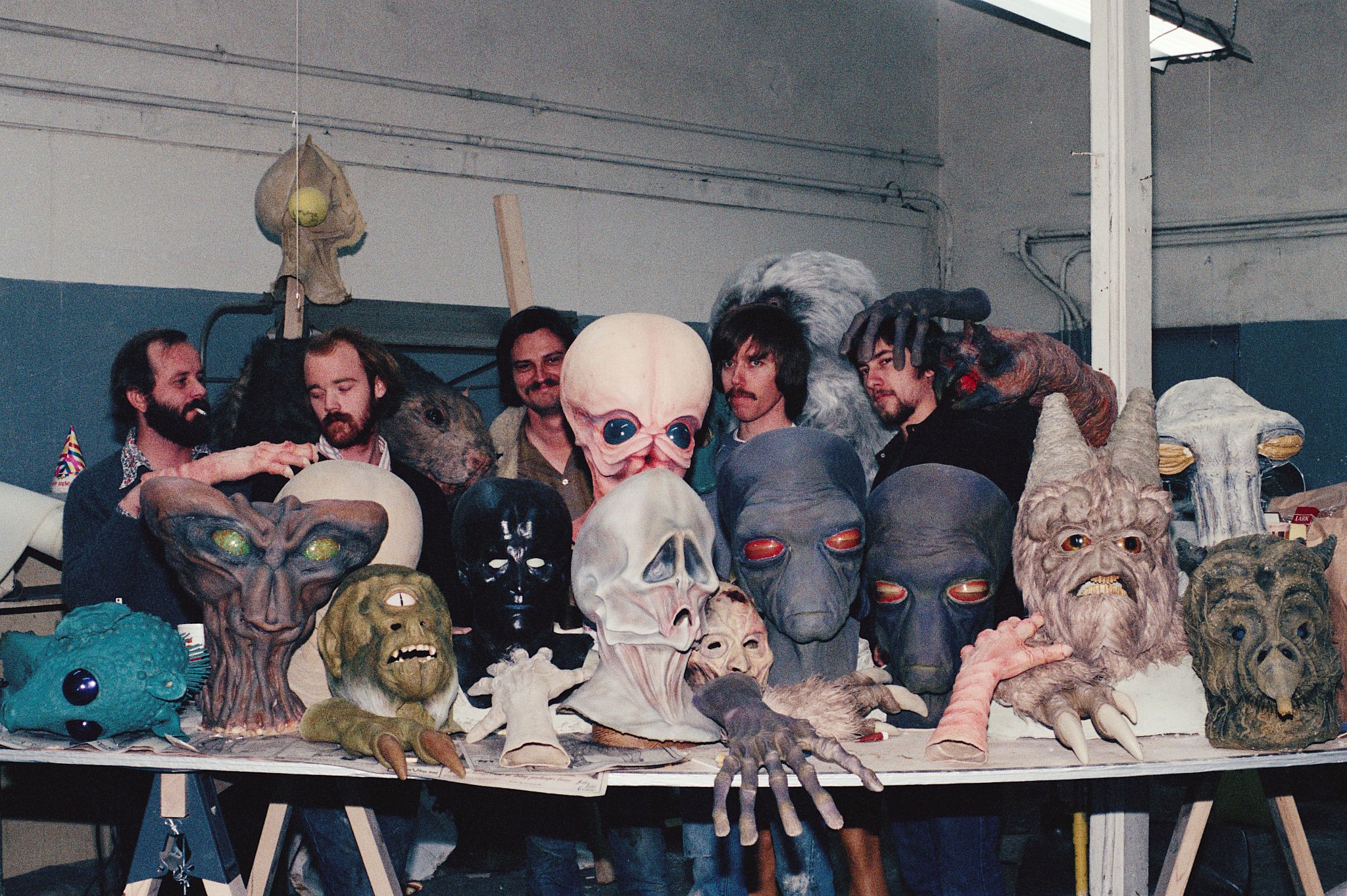 The Duros masks were made for supplemental shots for the cantina sequence.