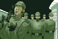 Adelhard watched Darth Vader Force choke another officer.