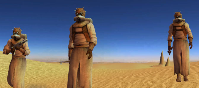 Common Tusken garb during the time of the Jedi Civil War