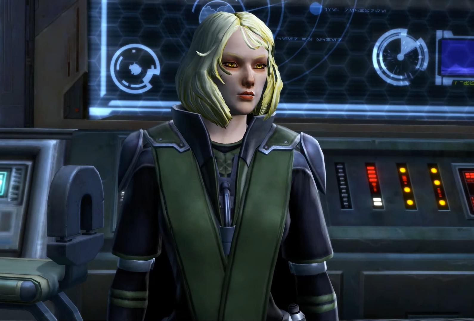 After Zakuul conquest, Lana fully abandoned her ties to the Sith Empire.