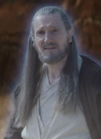 Qui-Gon Jinn, or at least a vision of him, appeared to Maul (Jinn as a Force spirit, pictured)