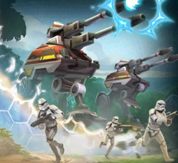 Enhanced AT-APs were used by the Rebel Alliance during the Galactic Civil War.