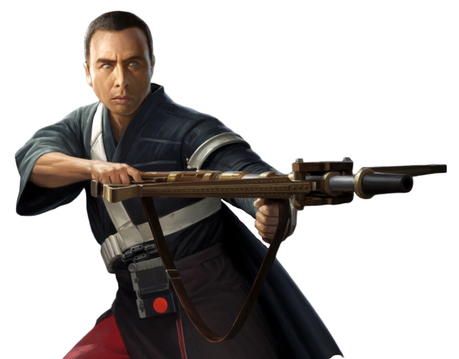 Chirrut Îmwe wielding his lightbow