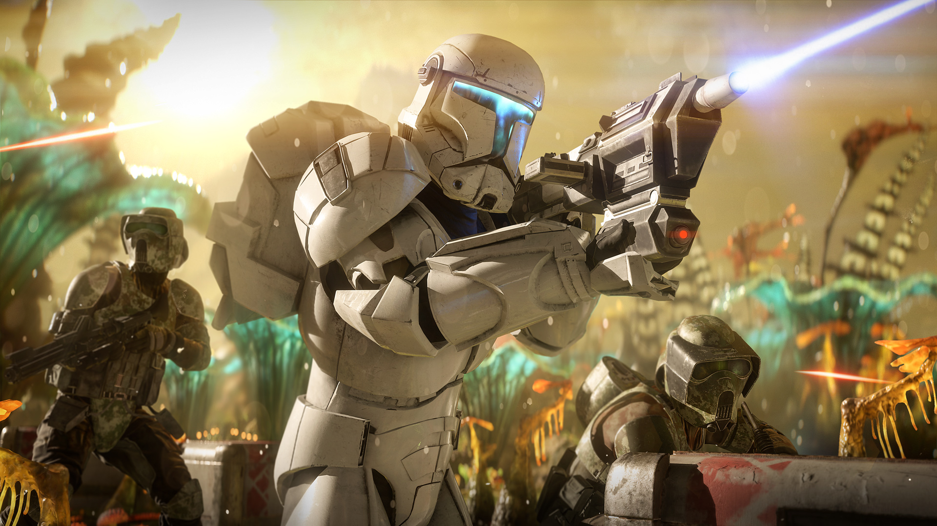 The clone commando was an elite class of soldier in the Grand Army of the Republic.