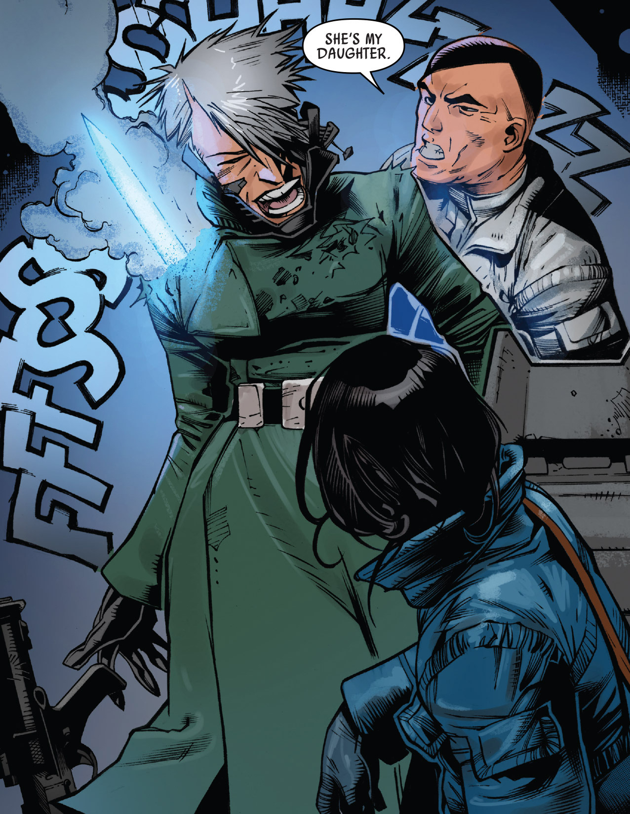 Aphra's father stabs Tolvan