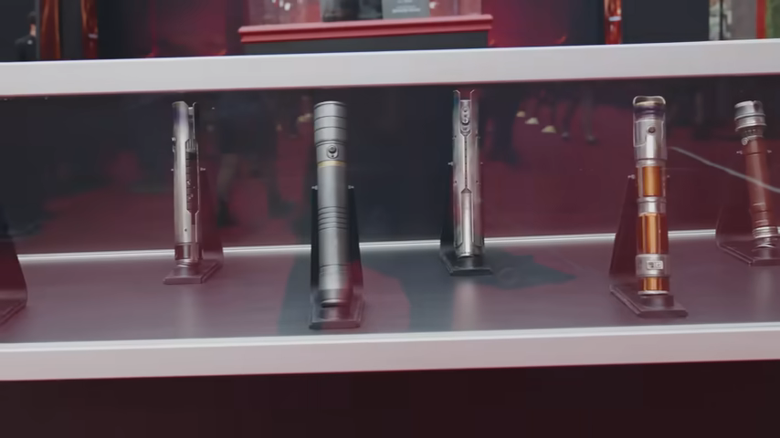 Indara's lightsaber was displayed at The Acolyte's press premiere.