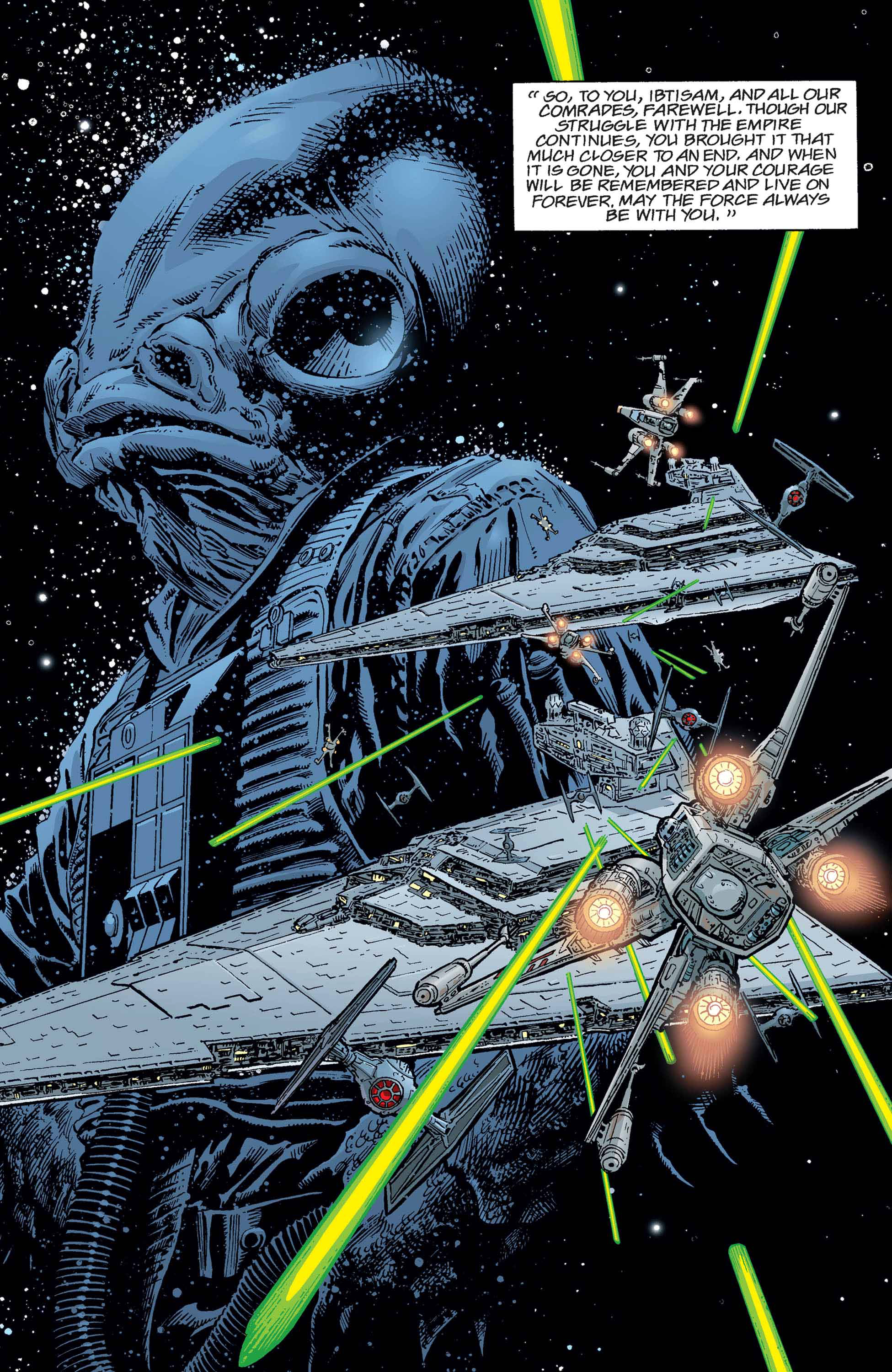 Ibtisam, in the final page of the Rogue Squadron comic series