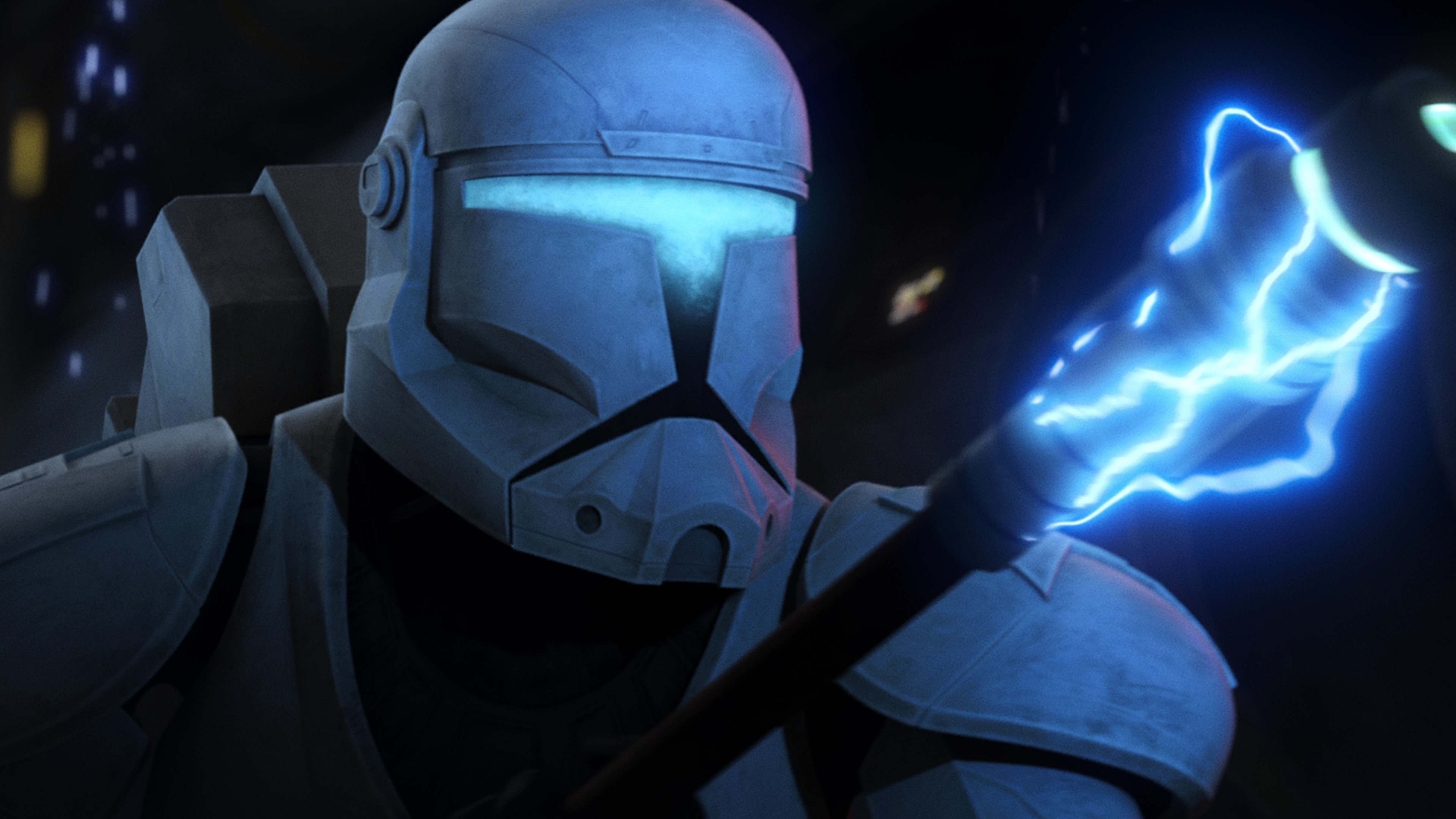 Many clone commandos wore blank white armor in the Imperial Era instead of retaining the exciting colors of the Clone War.