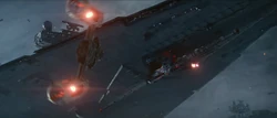 The Resistance targeted the planet-destroying Xyston-class Star Destroyers of the Sith Eternal's fleet, the Final Order.