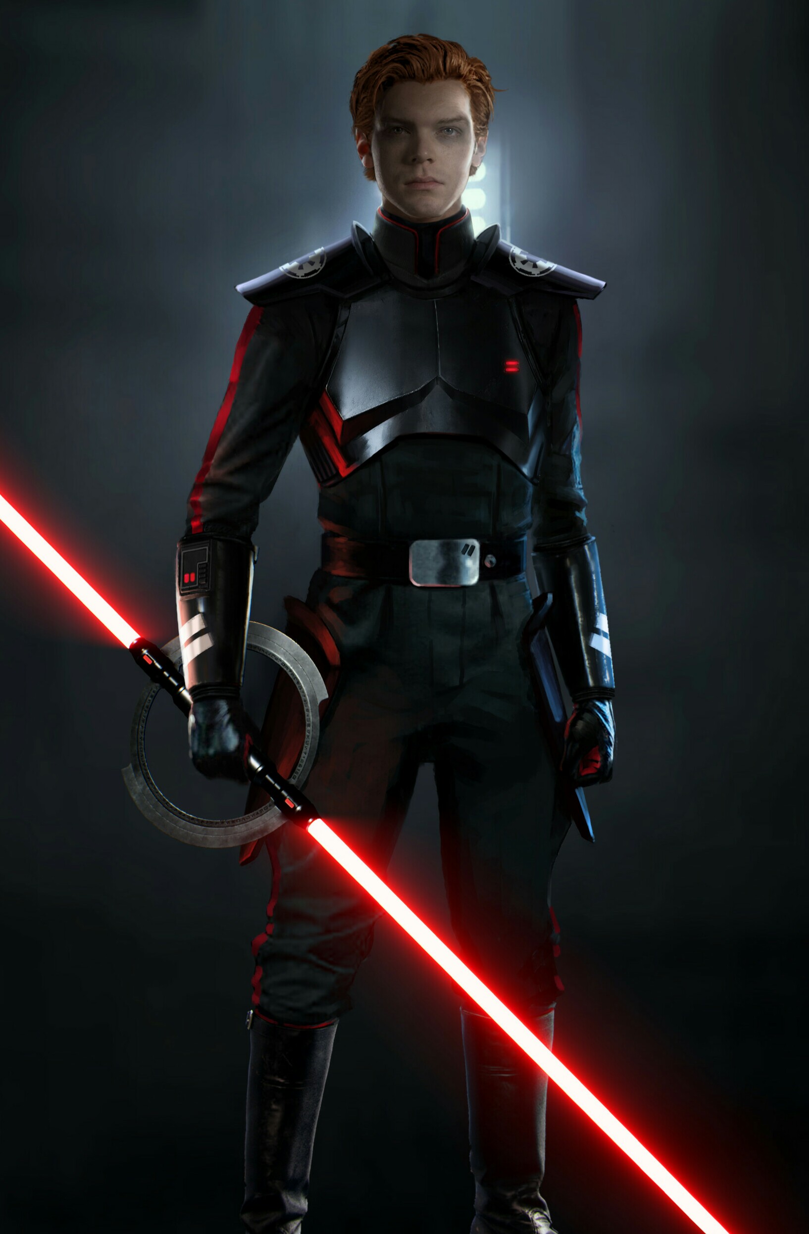 Concept art of Cal Kestis' vision of himself as an Imperial Inquisitor