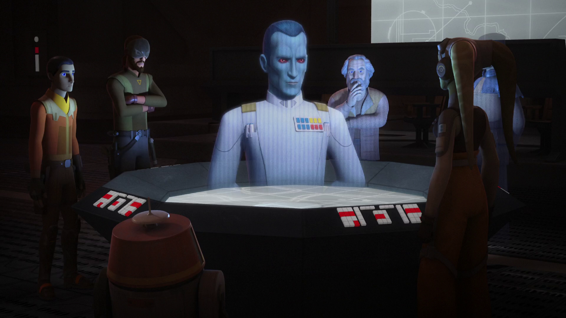 Thrawn addresses the Rebels on Atollon.