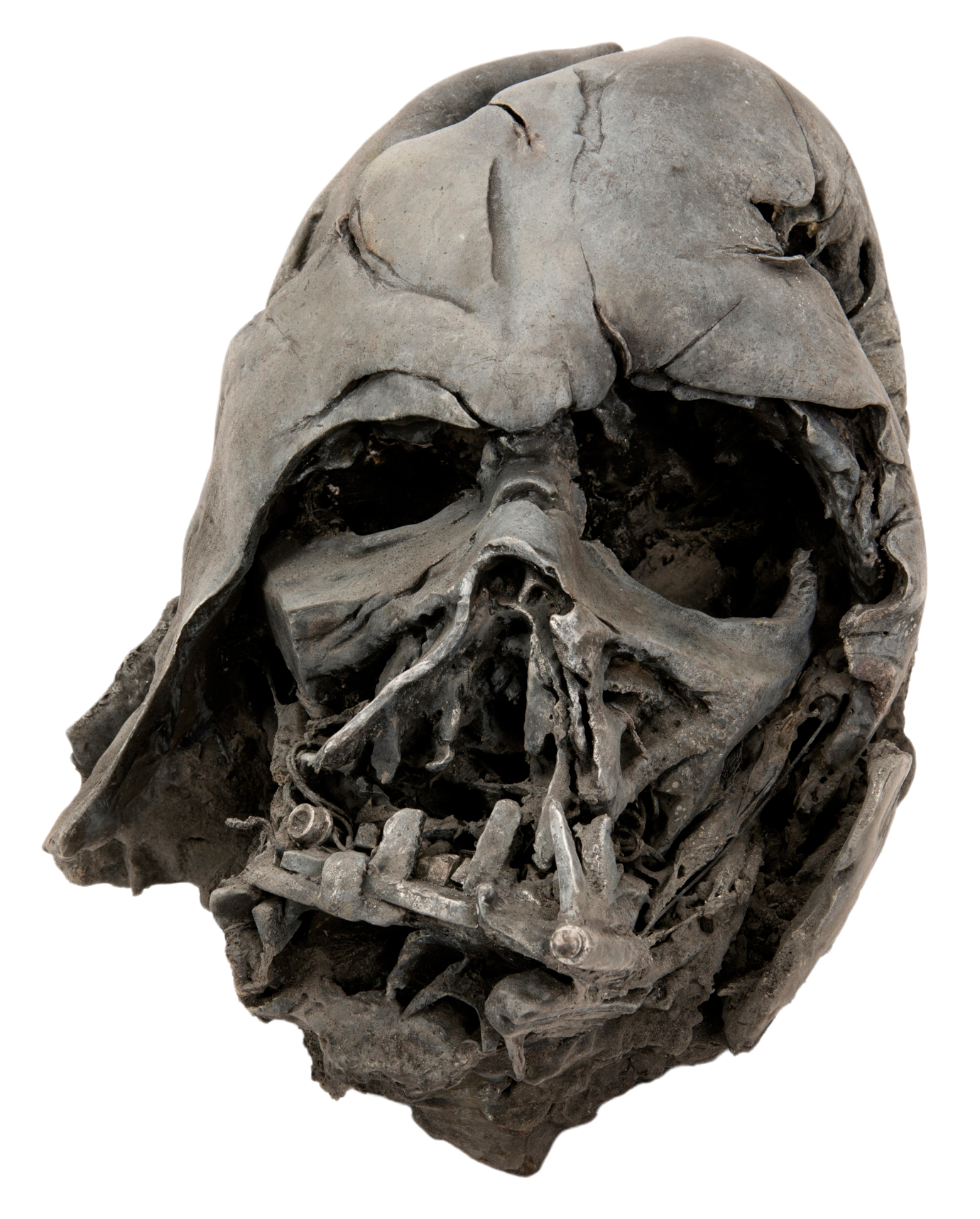 The burnt remnant of Vader's mask came into the possession of his grandson, the dark warrior known as Kylo Ren.