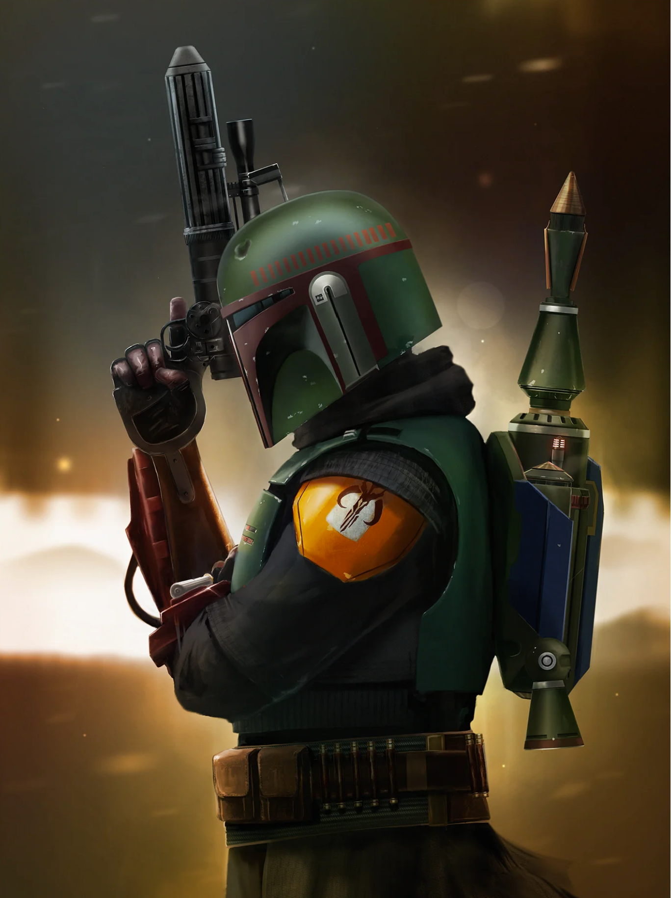 Boba Fett in his repainted armor