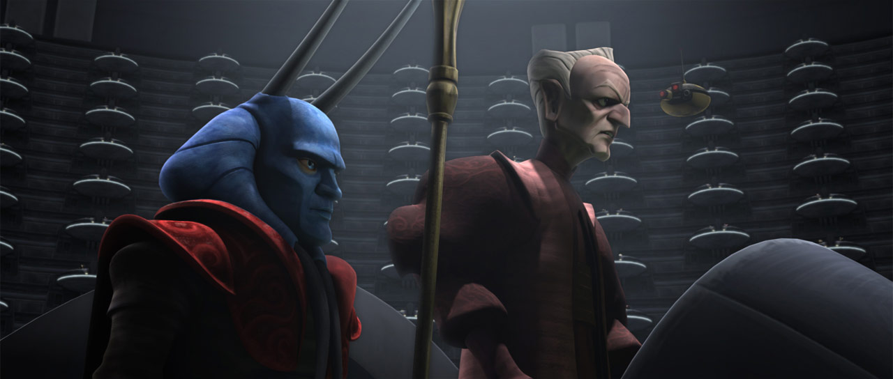 Chancellor Palpatine's influence over the Galactic Senate grew as the Clone Wars continued.