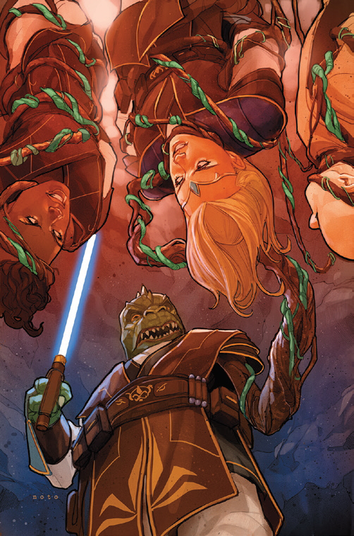 The Trandoshan Jedi Sskeer succumbed to the shadow cast by the Drengir, joining their collective mind that focused on a singular purpose: to consume and reap harvest.