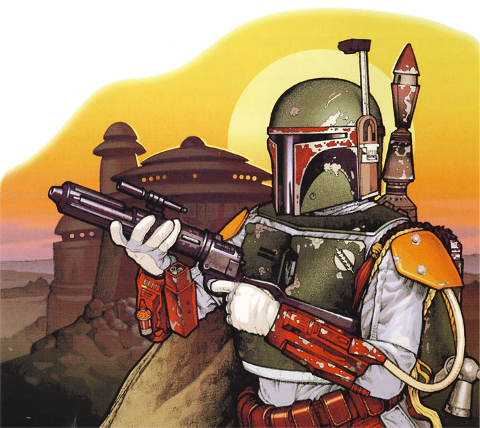 Boba Fett outside Jabba's Palace