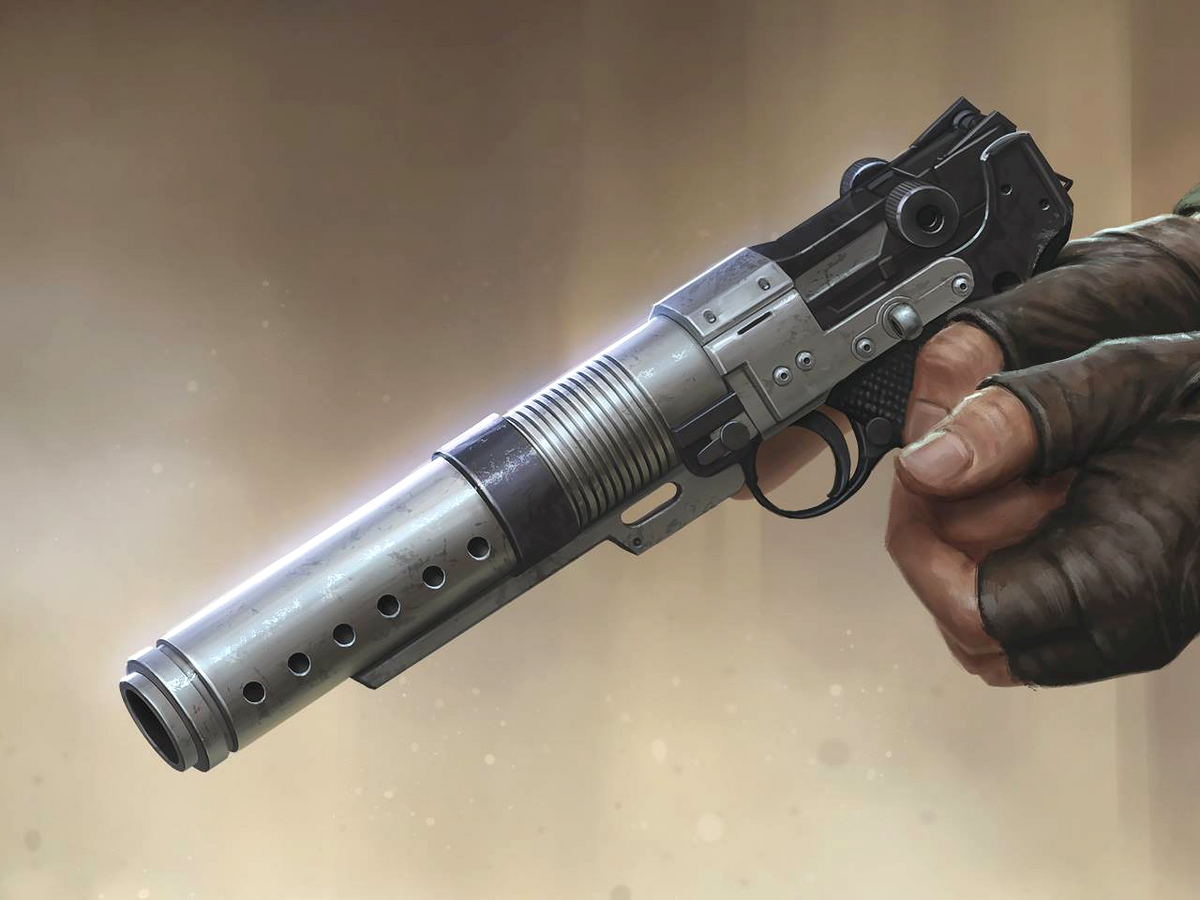 Cassian Andor's blaster, Wookieepedia