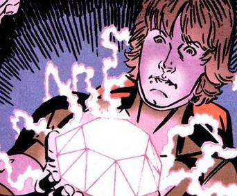 Luke Skywalker, suffused with the power of the Kaiburr crystal