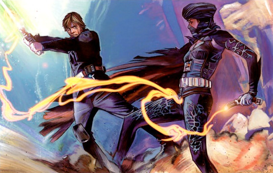 With Jacen Solo's training fulfilled, Lumiya sacrifices her life for the new Dark Lord of the Sith.