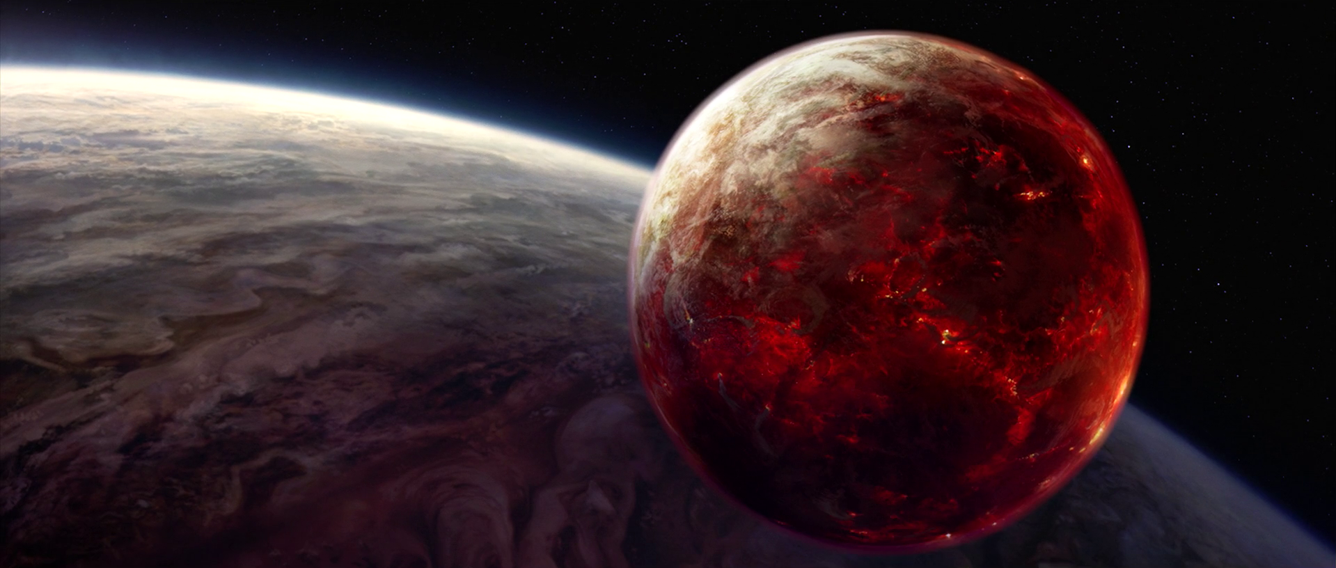 Mustafar and its twin, Jestefad