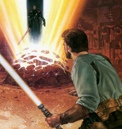 Jerec rises up from the central well of the Valley of the Jedi fully empowered.