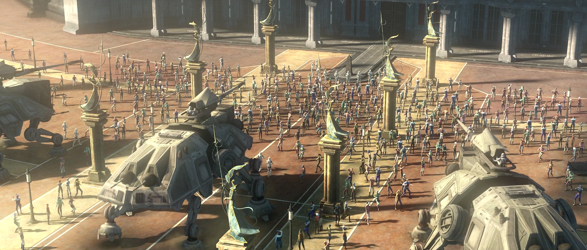 With the Confederacy vanishing after the Clone Wars, the Empire stood unopposed.