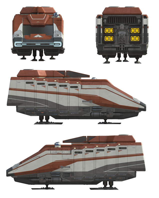 Front, rear and side views of a StarSpeeder 1000