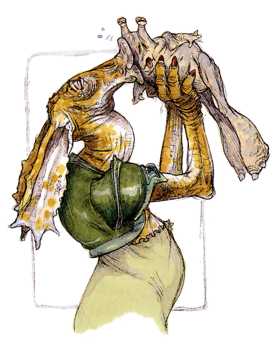 Concept art of a Gungan kissing a glurrg