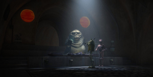 Jabba receives the records