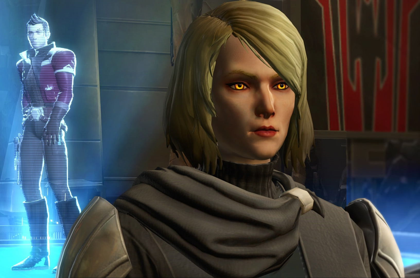 Lana Beniko briefs the Commander about the opportunity on Darvannis.