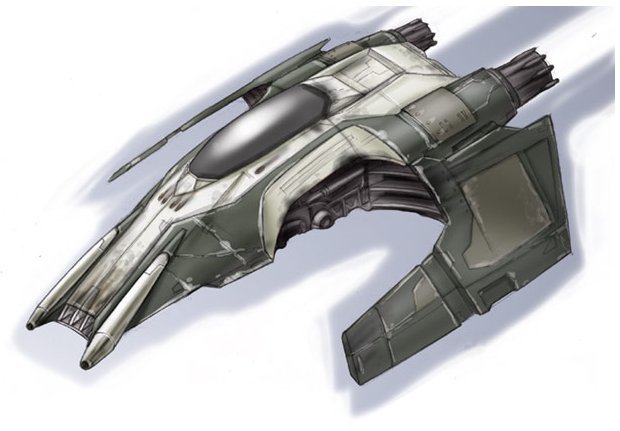 A Cutlass-9 patrol fighter