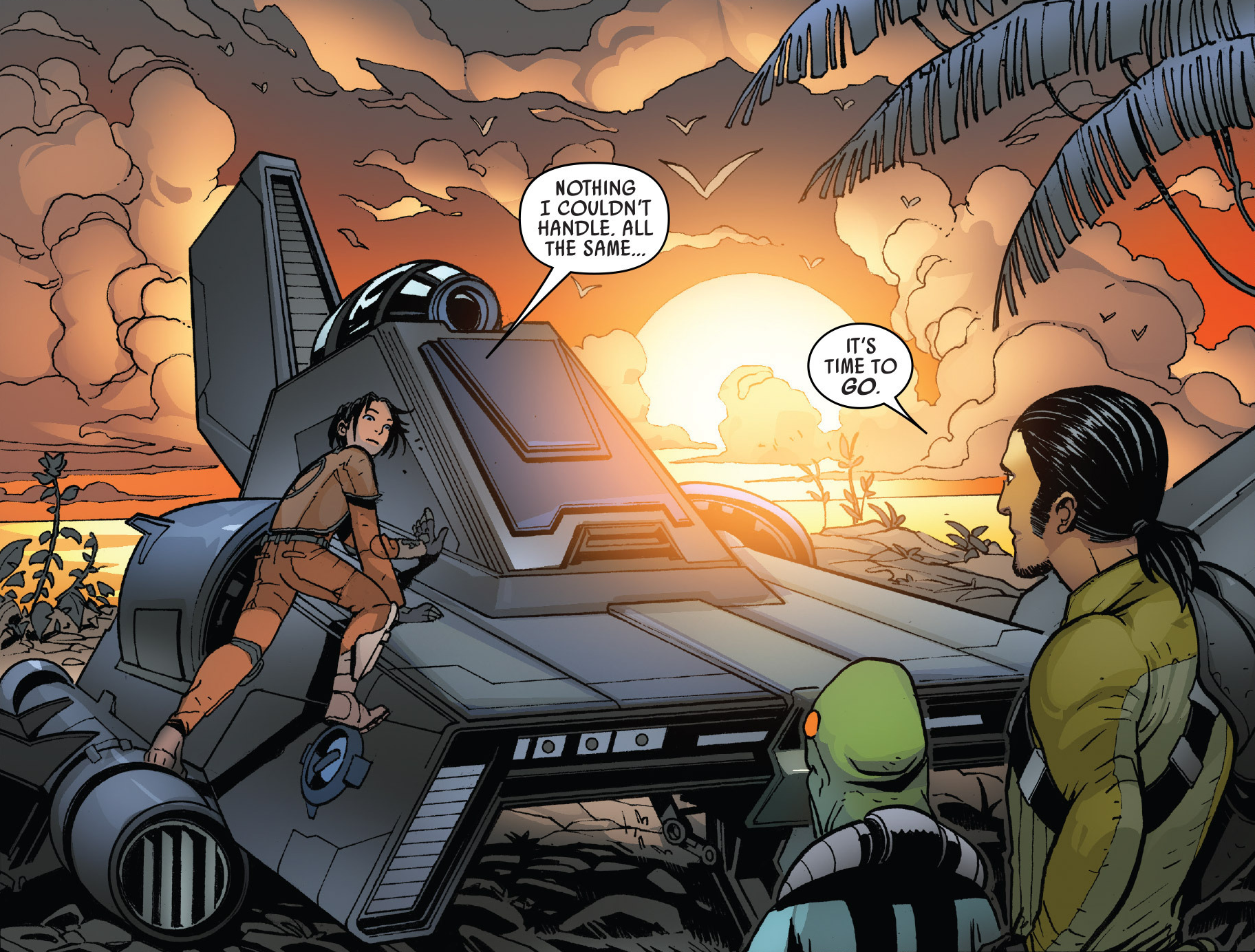 Ezra, Kanan and Morfizo return to the Escape