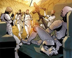 The new Galactic Empire made use of enlisted stormtroopers, Humans and aliens alike, instead of clones.