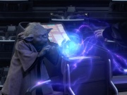 Yoda respinge i fulmini di forza con l'uso delle sole mani
