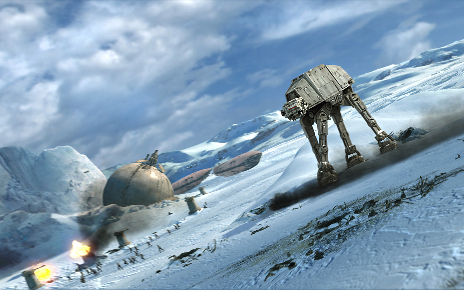 The Battle of Hoth featured in Star Tours: The Adventures Continue