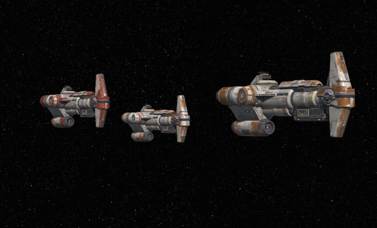 Three ships of the Alderaanian fleet are deployed to Lothal to join the Phoenix Cell rebel group.