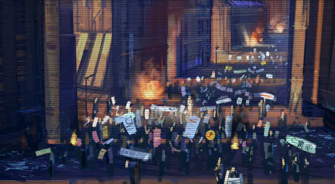 One of the many riots that broke out on Coruscant in response to the supply crisis