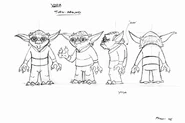Yoda final designs for "Ambush"