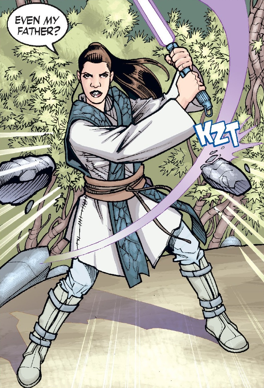 Leia trains as a Jedi.