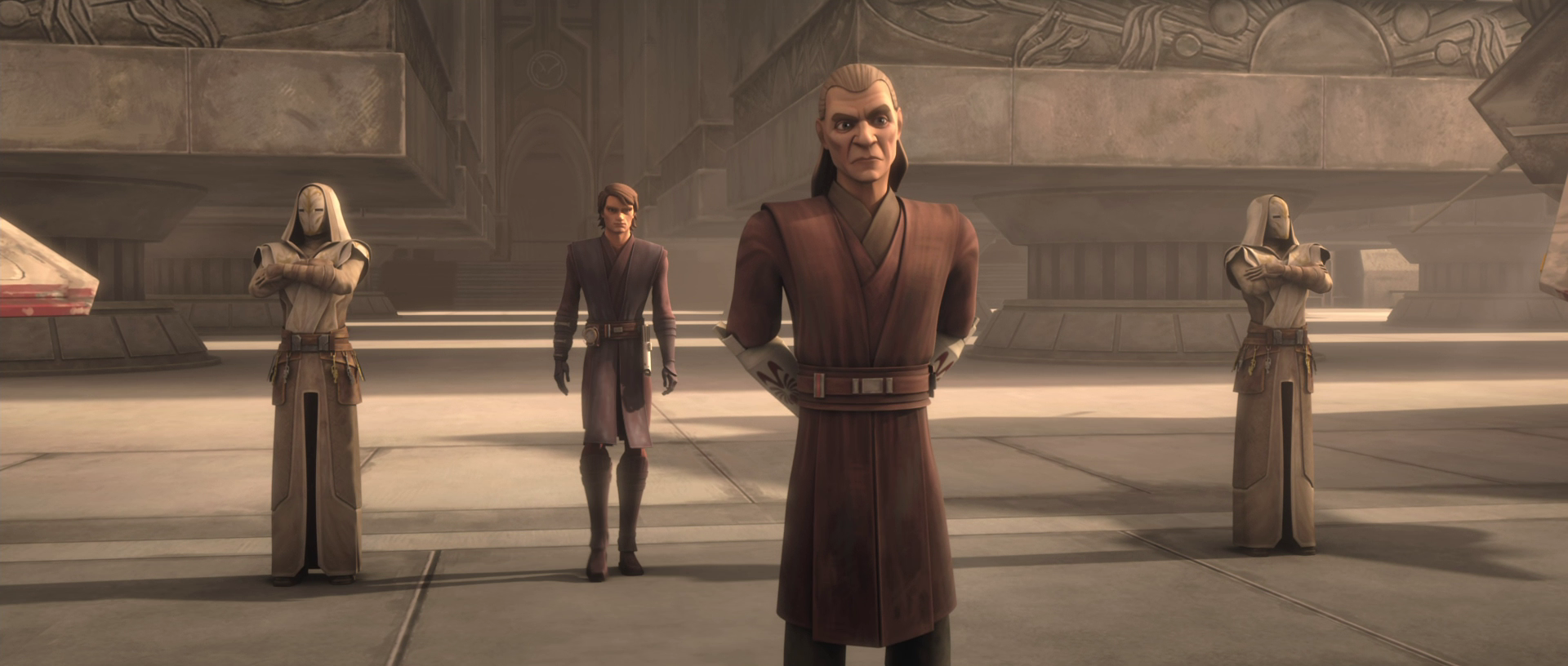 The Jedi Temple Guard was responsible for the security of the Jedi Grand Temple.