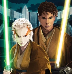 Padawans Jecki Lon and Yord Fandar participate in the Crowning Convocation at the planet Siline.