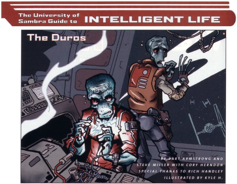 The University of Sanbra Guide to Intelligent Life: The Duros appearance in Common Appearance