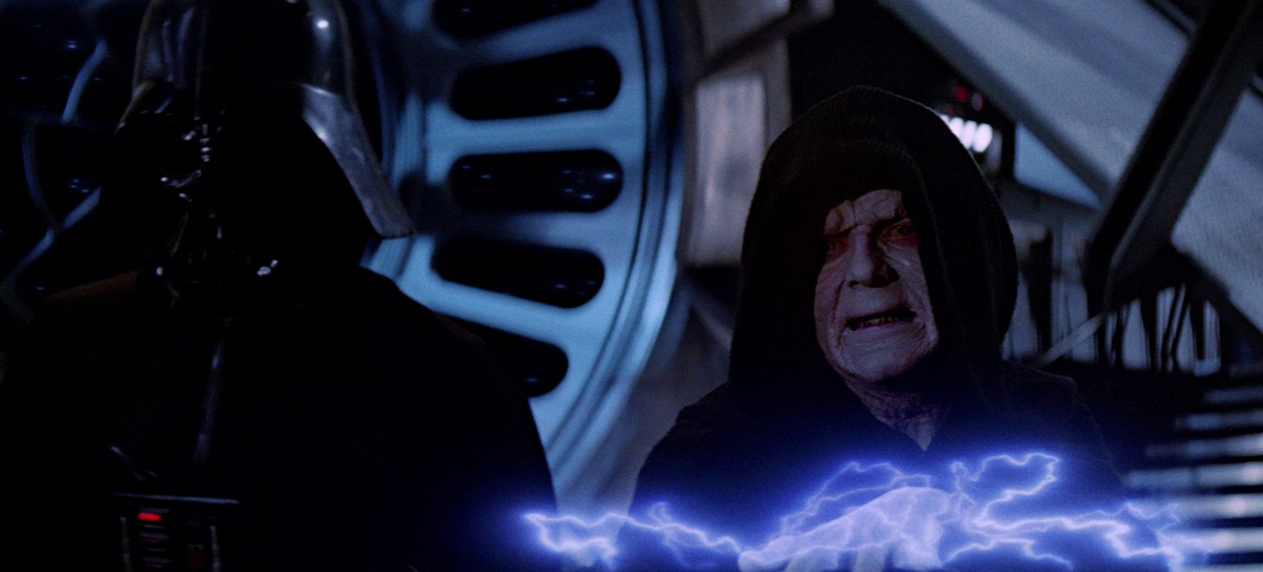 Sidious punished the defiant Jedi while Vader could only watch as his son was slowly tortured to death.