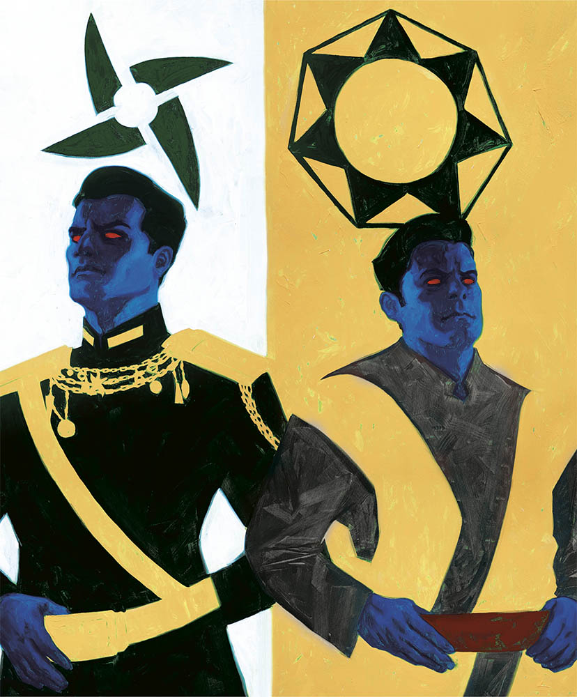 Senior Captain Thrawn and Syndic Thrass (pictured; right to left) members of the Mitth family.