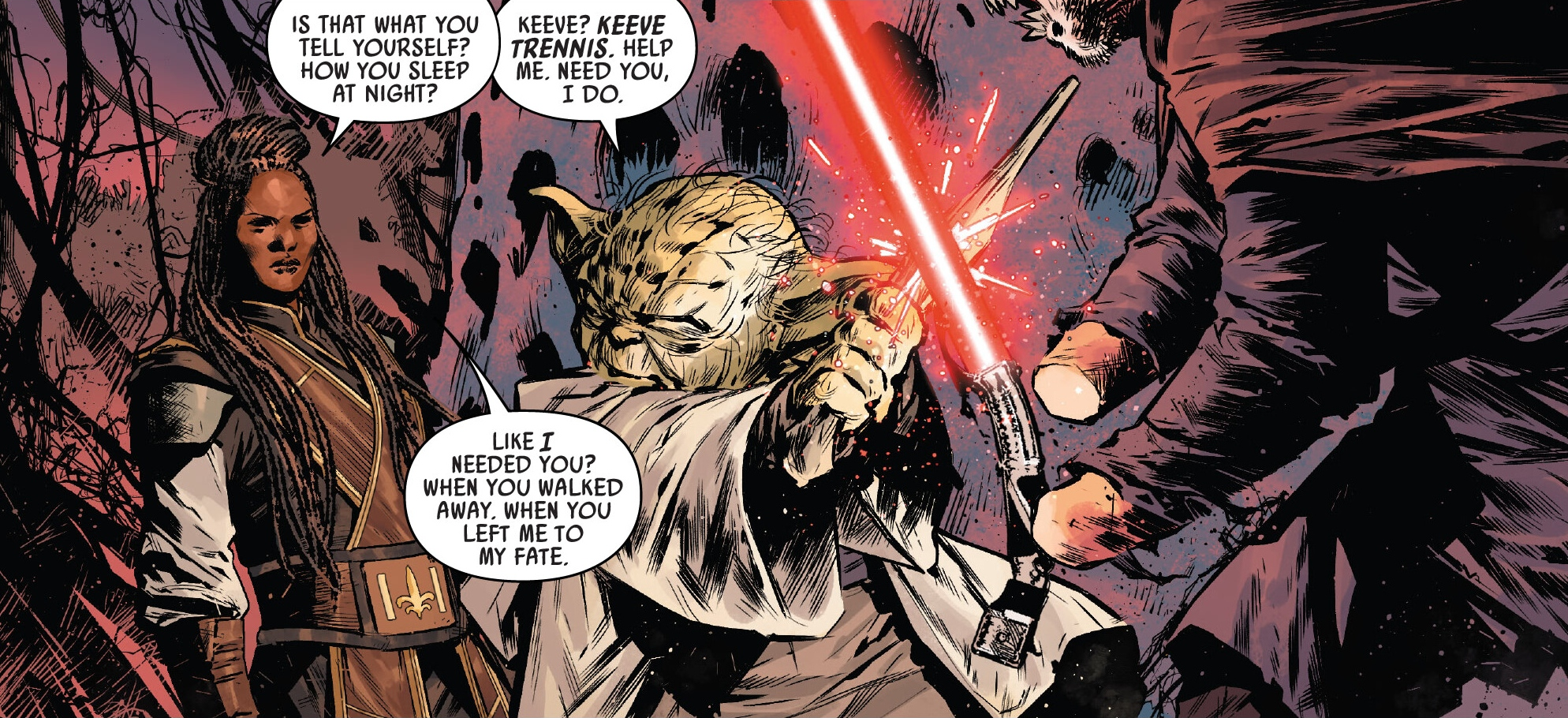 Yoda would have a vision of Keeve Trennis in the Cave of Evil on Dagobah centuries after her death.